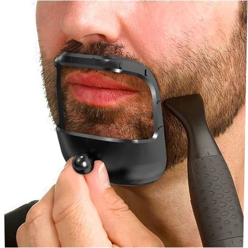 BEIDUOYANG 5pcs Beard Shaping Styling Tool Guide Trimmer Template For Men Birthday Christmas Gift Beard Guide Shaper, Black