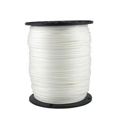 Quality Nylon Rope 1/8 inch White Dacron Polyester Rope - 1000 foot spool | Solid Braid - Industrial Grade - High UV and Abrasion Resistance - Low Stretch