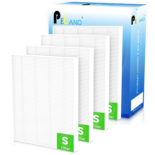Pelano 4 Pack C545 HEPA Replacement Filter S Compatible with Winix C545, B151, P150, 9300, Hepa Filter S, Part Number 1712-0096-00 and 2522-0058-00