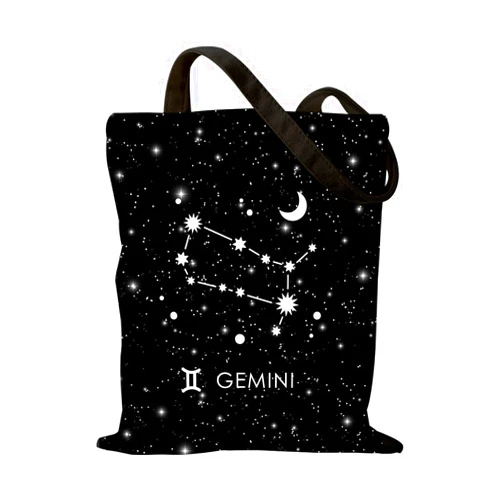 BQXS Women Gifts for Birthday Astronomy Zodiac Gift Constellation Canvas Bag for Woman