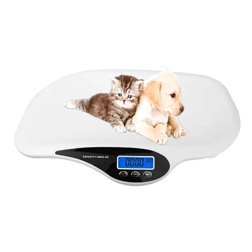TsoLay Small Digital Shipping Scale, Digital Livestock Platform Scale with Tare/Hold Function, Measuring Range 100g-20kg/3.5oz-705oz, for Pup/Cat/Hedgehog/Ferret/Hamster/Tortoise/Lizard Small Animal