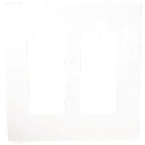 Lutron CW-2-WH Claro 2-Gang Wall Plate, White, 12-Pack