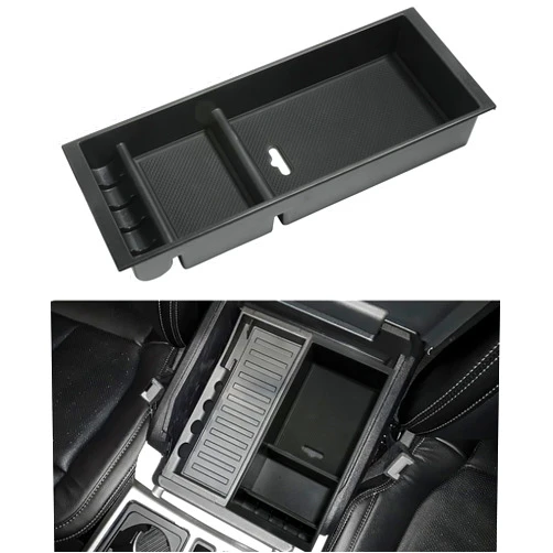 ESEWALAS Center Console Tray Organizer Box,Armrest Insert Tray Storage Box,ABS Plastic Armres Insert Secondary Storage,Car Console Organizer Accessories