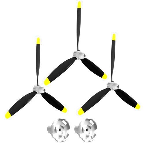 LEAMBE 3 Sets Spare RC Plane Propellers Compatible with F4U Corsair & P47 Thunderbolt Remote Control Airplane Nose Cone