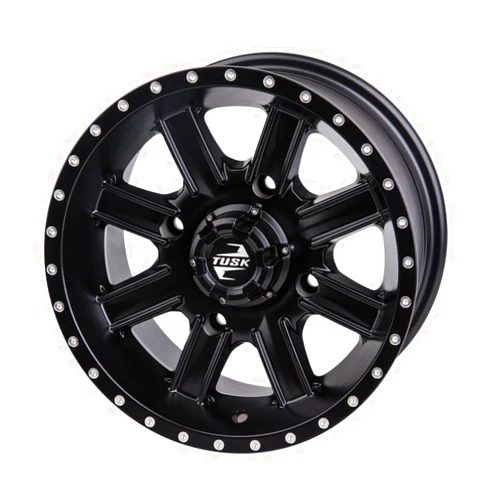 TUSK 4/156 Cascade Wheel 12x7 4.0 + 3.0 Matte Black for Yamaha YFZ450R 2009-2025