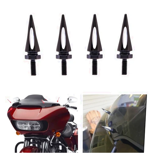 CWXEDN Windshield Screws Black Road Glide Windshield Spike Bolts Windscreen Screws Compatible with Harley Touring Models Street Glide Windshield Bolts (, Road Glide 2015+)