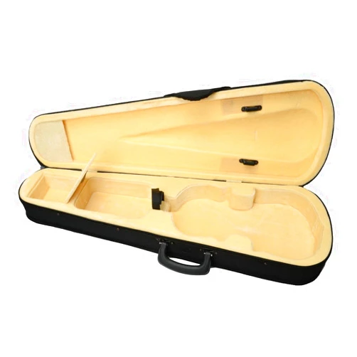 Volowoo 4/4 Full Size Violin Hard Case Basic Professional Triangular Shape Backpack, Super Light Suspension,Durable Cloth Fluff Triangle Shape Case (Inside Color: Beige Yellow)
