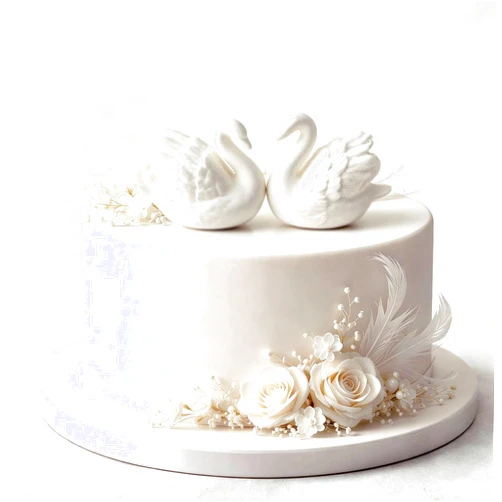 Hoteam 2 Pcs Swan Cake Topper Couple Wedding Cake Toppers Decor Vintage Elegant Ceramics Wedding Decor Novios Para Pastel for Anniversaries Engagement Party Bridal Showers Romantic Desk Decoration