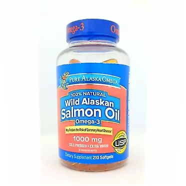 Pure Alaska Omega-3 Wild Alaskan Salmon Oil 1000mg 210 ct