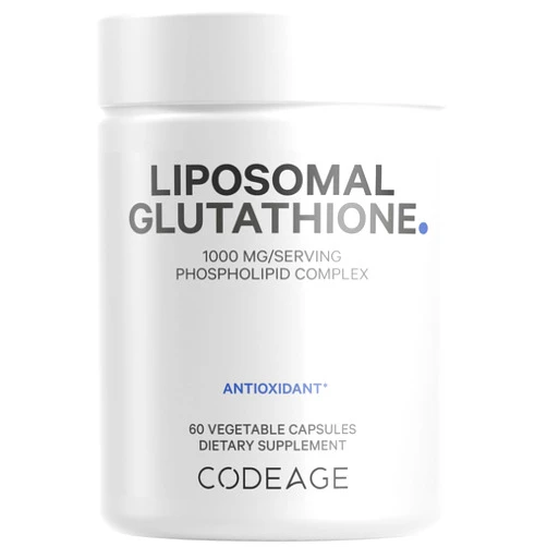 Codeage Liposomal Glutathione 1000 mg Supplement, High-Potency Reduced Glutathione - Liposomal Delivery - L-Glutathione - Phospholipids - Non-GMO, Gluten-Free - 60 Capsules
