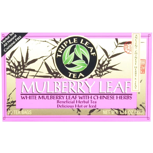 Triple Leaf Tea Bags, Mulberry Leaf, 20 Count