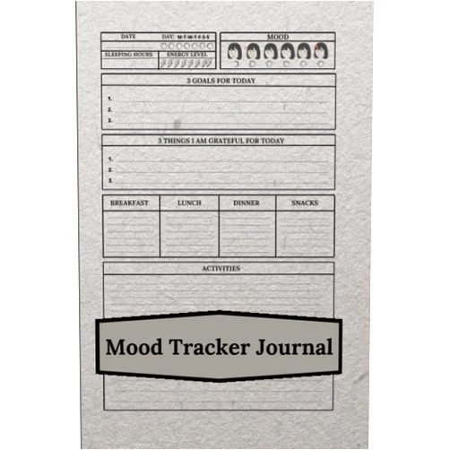 Matthew Badman Mood Tracker Journal: Daily Mental Health & Self Care Journal for Women & Teens, Mood Management: Emotions, Sleep, Goals, Positive Thinking, Gratitude, Actions, Food Intake