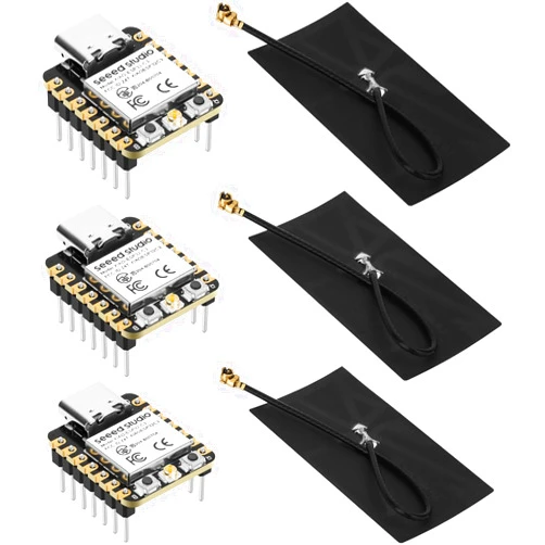 Drocoge IoT Mini Development Board XIAO ESP32C3-3 Pack RISC-V Tiny MCU Board with Wi-Fi & Bluetooth 5.0, Battery Charge Supported, Power Efficiency & Rich Interface