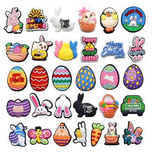 SOFWFOS Fashion Shoe Decoration Charms Cute Sweet Shoe Charms for Shoe Wristband PVC Shoe Charm Accessories