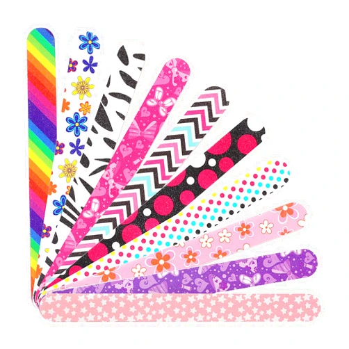 IFUNSON Professional Nail File, Colorful Double Sided120/180 Grit Emery Boards, Manicure Pedicure Tool and Nail Buffering Files, 10 Pack