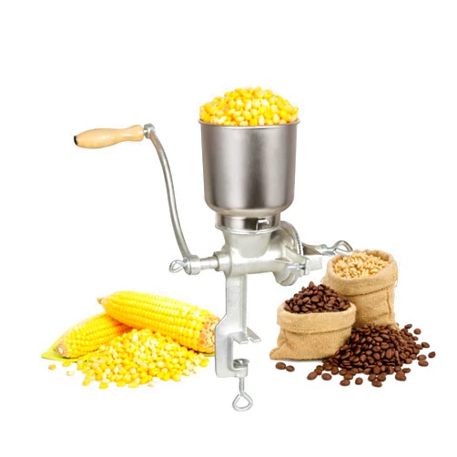 Vietora Eud Manual Grain Mill Grinder, 7.5 lb Heavy Duty Cast Iron Hand Crank Corn Grinder, Table Clamp Wheat Flour Maker for Coffee, Nut, Oats and Home Brewing