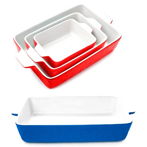 Krokori Baking Dishes, Casserole Dishes for Oven Lasagna Pan Deep Baking Pan - 1PCS of 9x13 and 3 PCS Baking Dishes