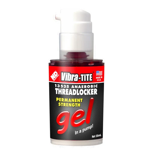 Vibra-TITE - 13535 135 Permanent Strength Gel Anaerobic Threadlocker, 35 ml Pump, Red