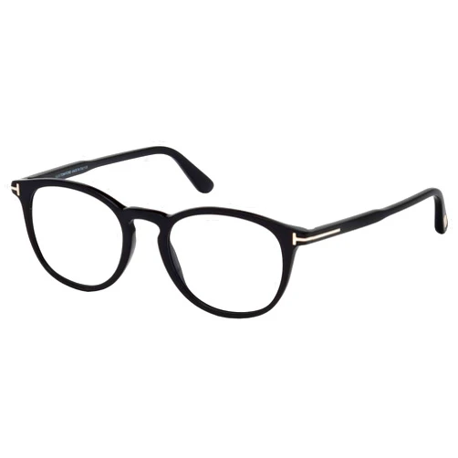 Tom Ford FT5401-0001-51 Black Eyeglasses, Shiny Black, 51-20-145