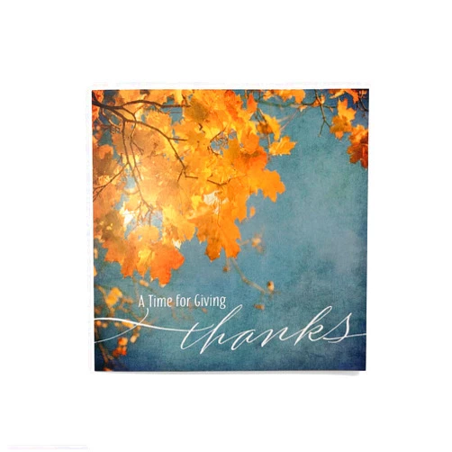 Hallmark Business Connections Hallmark Business (25 Pack) Thanksgiving Card (Thanksgiving Fall Leaves) for Employees and Staff, 5x5 Square Cards, Message Inside, Envelopes Included