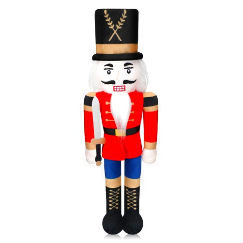Lunmon Christmas Nutcracker Gift 12 Inch Plush Nutcracker Doll Christmas Stuffed Nutcracker Doll Soft Nutcracker Figure with Red, Black, and Blue Uniform Nutcracker Christmas Ornaments for Home Party
