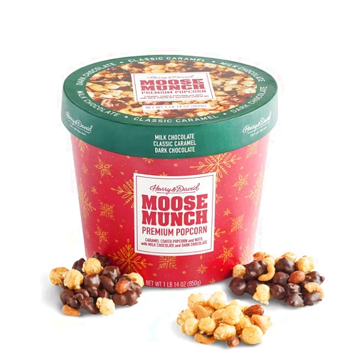 Moose Munch Harry & David Moose Munch Gourmet Popcorn 30 oz Holiday Drum