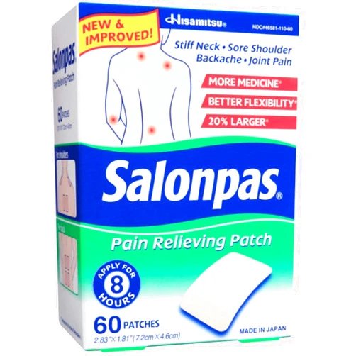 Salonpas Pain Relief Patches 60 ea (Pack of 6)