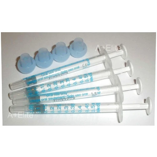 BAXA ExactaMed Oral Liquid Medication Syringe 0.5cc/0.5mL 4/PK Clear Medicine Dose Dispenser with Cap Exacta-Med Baxter Comar Latex Free