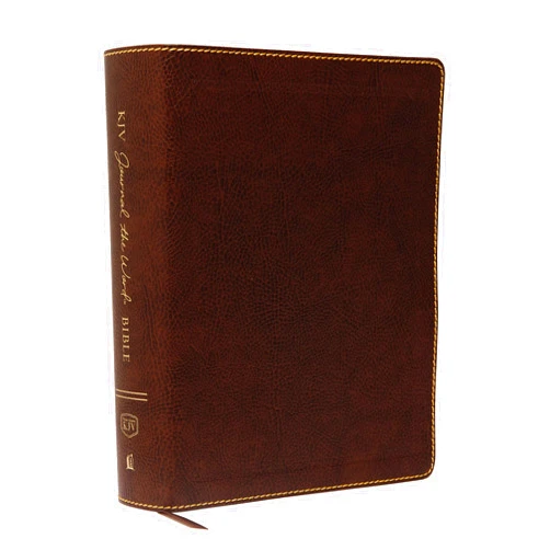 By Thomas Nelson (Author) KJV Large Print Bible, Journal the Word, Reflect, Journal or Create Art Next to Your Favorite Verses (Brown Bonded Leather, Red Letter, Comfort Print: King James Version)