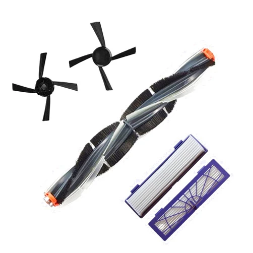 YRGGWB Compatible For Neato， Botvac 70e 75 80 85 Universal Combination Brush Blades +2Side Brushes +2Filter Vacuum Cleaner Parts Replacement Accessory