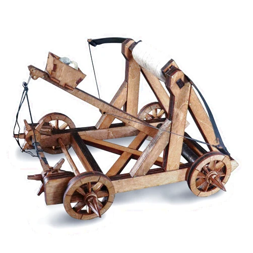 YAQUMW Bouncy Catapult European Roman Period Ancient Chariot 3D Wooden Puzzles Model Assembly Kits Fun Toys Building Kit