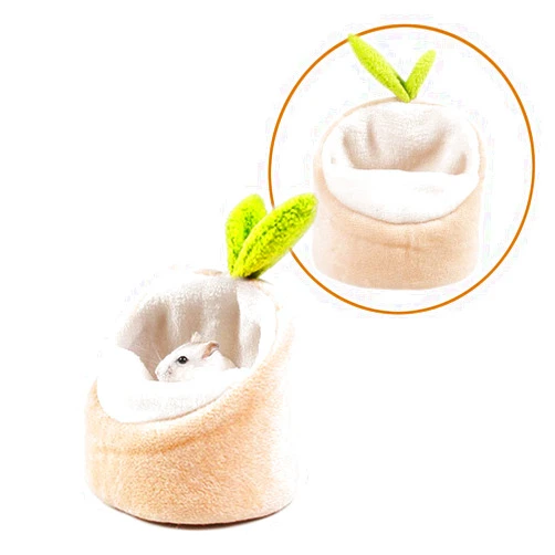 PAPIEEED Soft Small Pet Bed, Hamster Nest Pouch Cute Mouse House Hammock Sugar Glider Hideout Cage Accessories, Bedding for Gerbil Degu Golden Bear Hedgehog