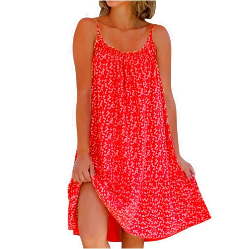 Nature Porter Camibloom - Floral Printed Camisole Dress 2023 Womens Summer Loose Fit Sleeveless Beach Mini Short Dresses