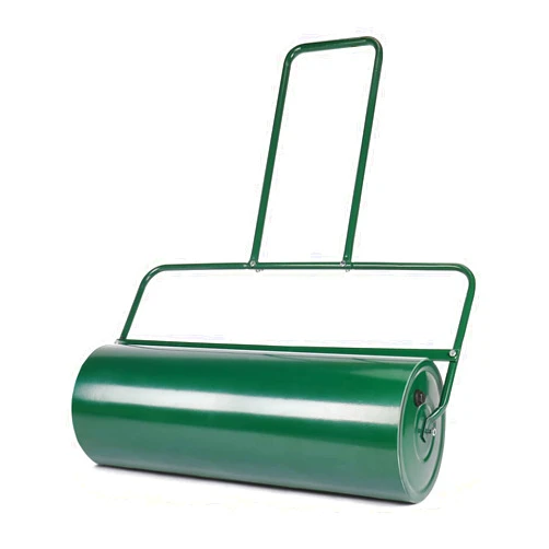 Timati Lawn Roller, Push/Pull Metal Sod Roller w/Ergonomic Handle, Garden Lawn Roller Drum, Fillable with Sand/Water, Garden Levelling Tool for Park, Garden, Yard, Ball Field (Green-L)