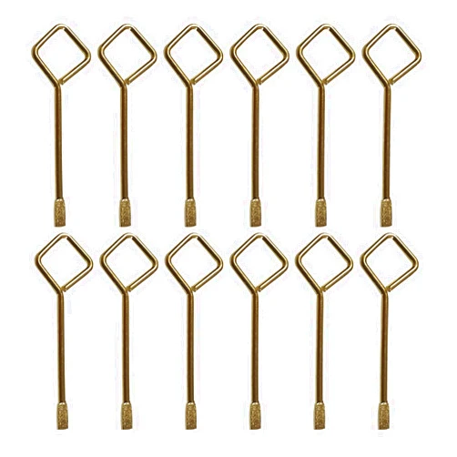 Alico Interior Door Emergency Key, Key Pin for Interior Privacy Door Lock Compatible for Bedroom Bathroom, Square Ring - 12 Pack