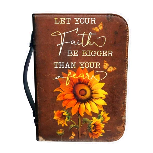 Psesaysky Sunflower Fall Women Bible Carrying Case Multi-Purpose Bible Carrier Bible Protector Lightweight Bible Covers for Woman Large Size