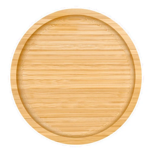 LorisArm Bamboo Plates 8-inch Round ServingTray Wooden Plate Reusable, Wood Serving Platter for Dinner, Dessert, Salad, Appetizer, Snack.