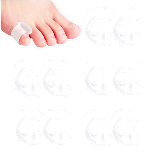 Duoxiate 10PCS Gel Toe Separator, Pinky Toe Spacers, Little Toe Cushions Straightener Bunion Corrector for Preventing Rubbing & Relieving Pressure, Pain Relief from Overlapping Toes, Blisters, and Corns
