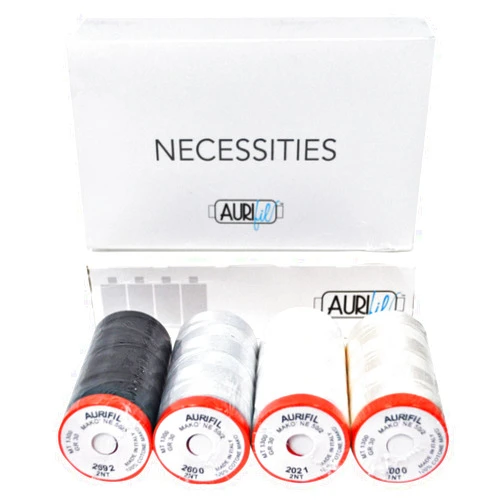 Aurifil Necessities Thread Collection - 4 spools, Assorted