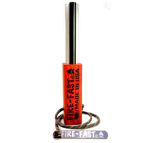 Fire-Fast Trekker. Best Emergency Waterproof Survival Fire Starter. Magnesium and Euro Fire Steel Ferro Rod. Compact Durable Tool for Bushcraft, Camping, Backpacking, Hiking, Hunting, or Bug Out Bag