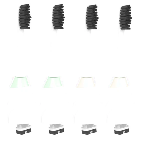 GEILSI Toothbrush Replacement Heads Compatible with Philips Sonicare Charcoal Bristles 4 Pack