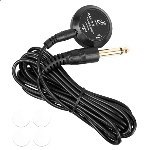 HOHIYO Guitar Pickup with Volume Control, Piezo Contact Microphone Transducer for Guitar, Mandolin, Banjo, Cello, Kalimba, Harp and Other Stringed Instrument