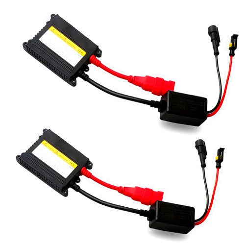 Irinidig 2 PCS Automotive HID Ballast, 12V 35W Quick Start Ultra-Thin DC Xenon Spotlight Ballast, Replacement for Xenon Lamp H1 H3 H7 H8 9005 9006 Stabilizer, Suitable for Most Car Models (Black)