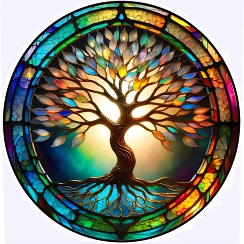 KINPLUB Tree of Life Diamond Painting Kits for Adults Beginners, DIY Full Round Drill 5D Diamond Art Kits, Paint with Diamonds Dots Gem Art, Home Wall Decor 12 x 12 Inch