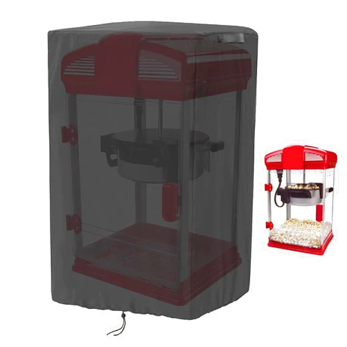 Rilime Popcorn Cart Cover - Waterproof 420D Small Popcorn Machine Cart Cover,Dustproof Cover compatible with West Bend Popcorn Machine - 11.7x11.7x19.4inch