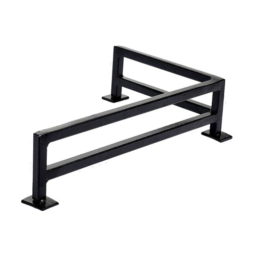 FLVFF Fingerboard Rail Metal L Solid Steel Grind Rails Ramp and Skate Parks (LR) (Black)