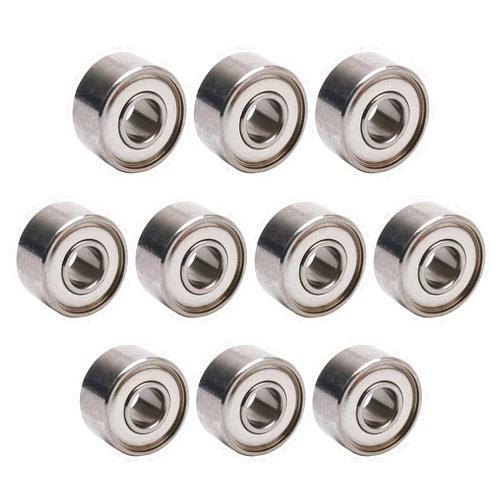 JIUWU 3x8x4 mm Miniature Steel Bearing Skateboard Deep Groove Ball Bearings Pack of 10