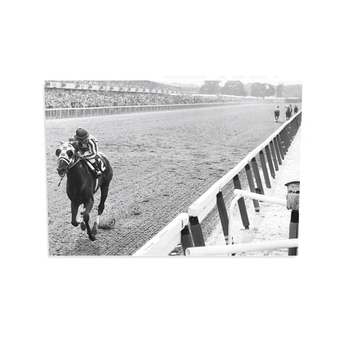 Generic Secretariat Wins Triple Crown At Belmont Posters Wall Art Poster Scroll Canvas Painting Picture Living Room Decor Home Framed/Unframed 08x12inch(20x30cm)