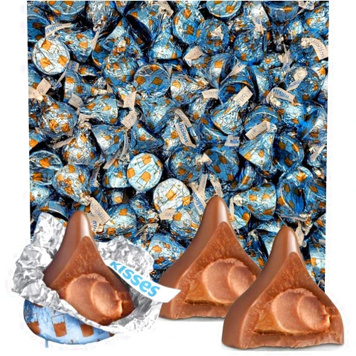 Sweetsome Hersheys Kisses Milklicious Milk Chocolate with Creamy Chocolate Milk Filling - Approx 100 Individually Wrapped Easter Candy Bulk Bag - 1 Pound (Pack of 1)