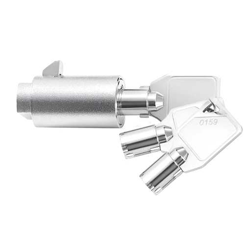 WOOCH Tubular Key Lock for Vending Machines - Vending Machine Locks Keyed Alike Coke Snack Machine Candy Lock Soda Machine Lock, 3Pcs Keys, Zinc Alloy, Chrome (1 Pack)